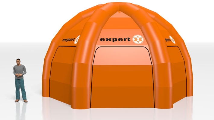Oppustelige telte, fra 3D til virkelighed