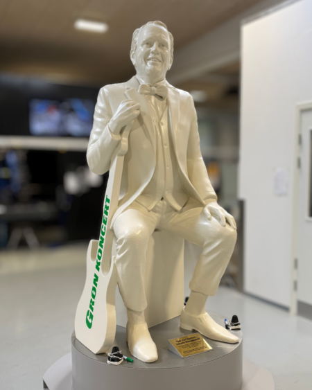 En 2,6 meter høj 3D-printet statue af Jacob Haugaard